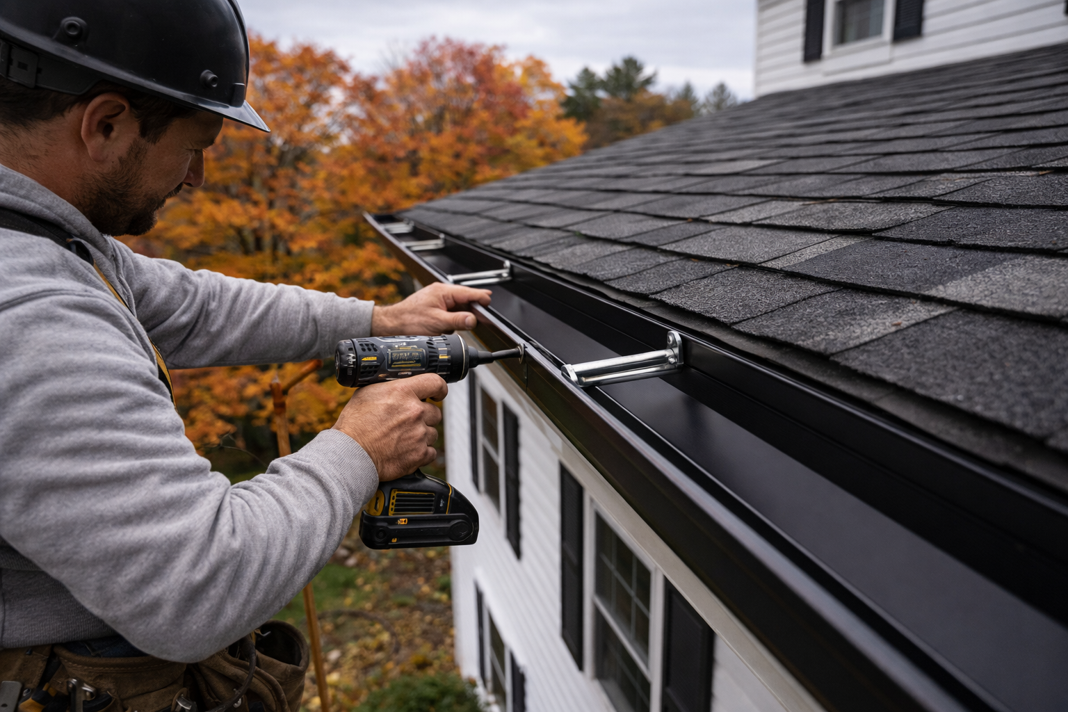 Gutter installation and repair in Worcester County MA